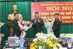 Bàn giao chức vụ Chỉ huy trưởng Bộ CHQS tỉnh Thái Nguyên